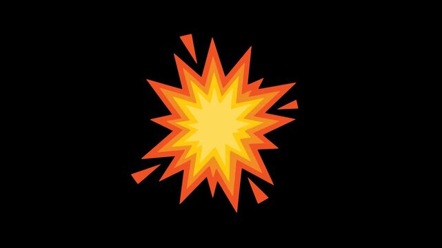 cartoon comic explosion effect boom animation HD 4K