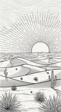 Sunburst Dunes: A Delicate Etching of Desert's Dawn