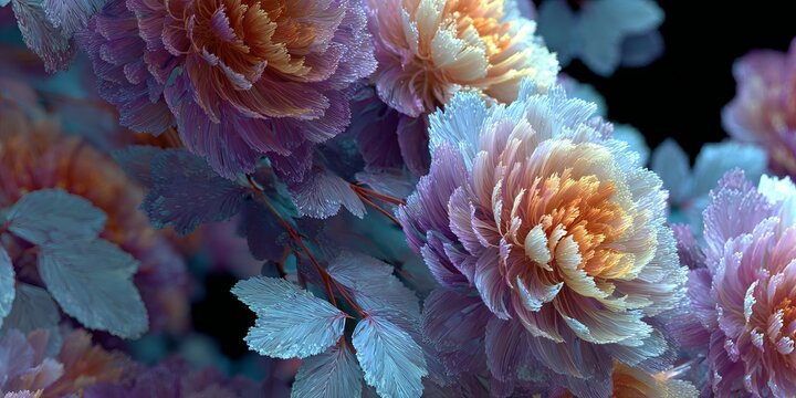Dreamy Floral Fantasy - A Close-Up of Roses in Pastel Hues.
