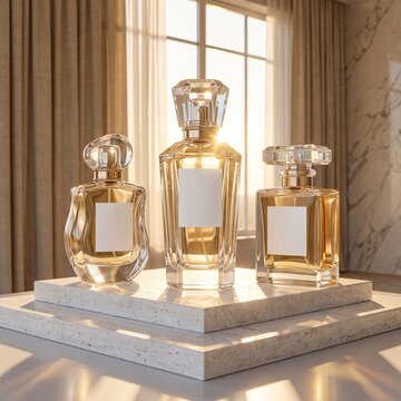 Premium fragrance bottle set for cosmetic branding