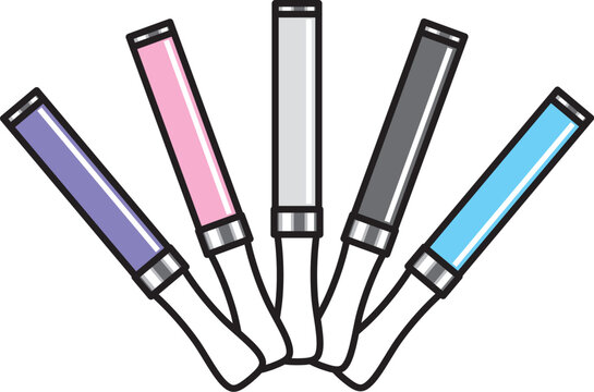 ＜推し活＞ コンサート用ペンライトゆめかわカラー５本セット