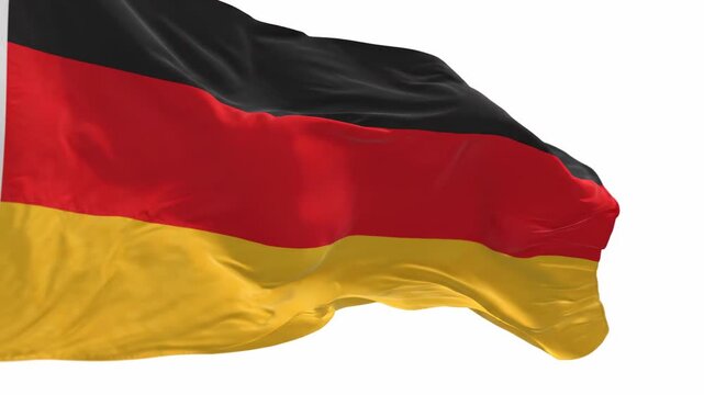 German flag waving against white background