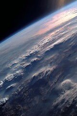 Fototapeta premium Earths Atmosphere and Cloud Formations Seen From Space.