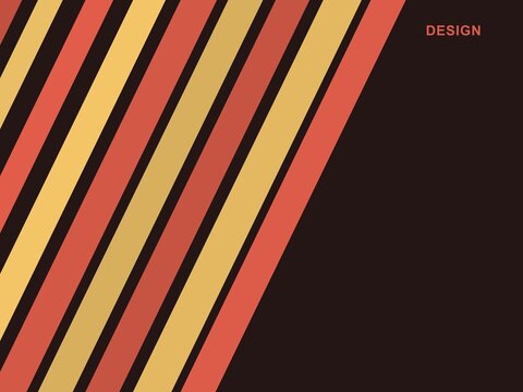 Abstract background with diagonal yellow and orange stripes on a dark gray surface design element