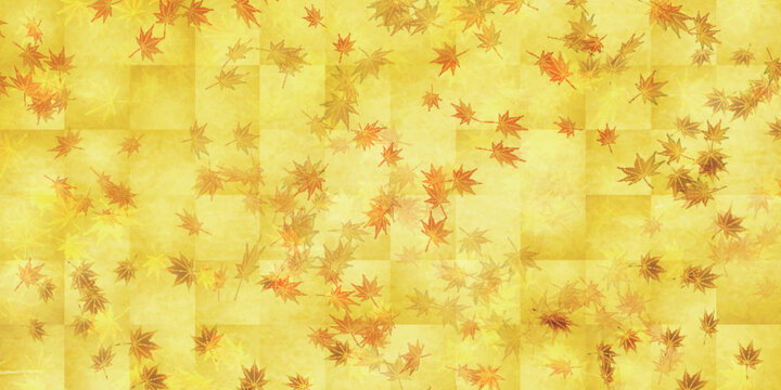 Elegant Gold Leaf Pattern with Autumn Maples
