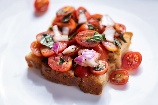 italian cherry tomato focaccia sandwich