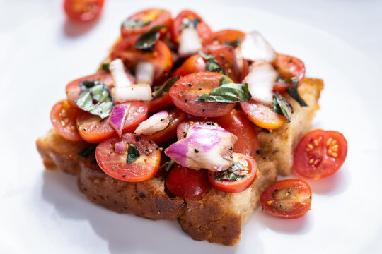 italian cherry tomato focaccia sandwich