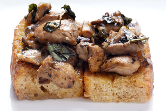 italian mushroom focaccia sandwich