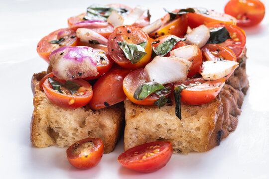 italian cherry tomato focaccia sandwich
