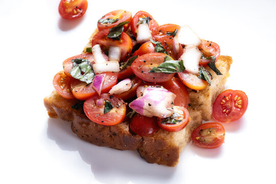 italian cherry tomato focaccia sandwich