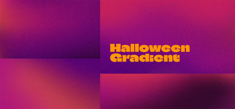 Dark Purple, Pink, and Orange Gradient Color Halloween. Mystical Abstract Gradient Texture. Vector Magic Halloween Background. Autumn Twilight Bg Color Gradation.