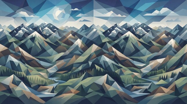 Wales pattern geometric low poly mountains landscape with mountain geometric landscape abstract triangular wallpaper