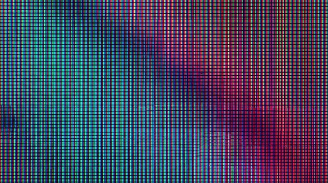 Abstract Digital Screen Pixel Art Background with Vibrant Colors and Dynamic Gradients.