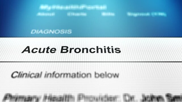  Generic Health Portal with Cough Sickness - Acute Bronchitis