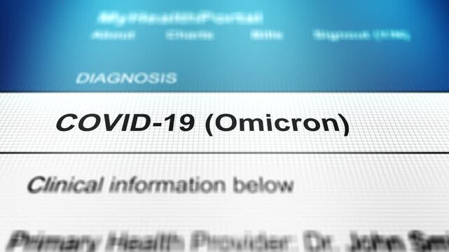  Generic Health Portal with Cough Sickness - COVID-19 - Omicron