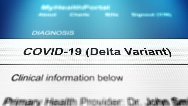 Generic Health Portal with Cough Sickness - COVID-19 - Delta Variant