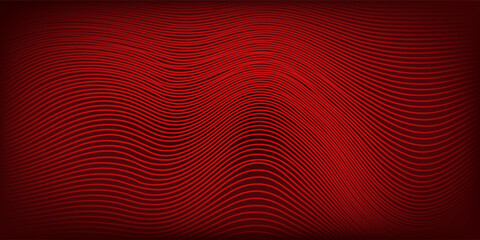 Dark Red vector pattern with bent lines. © Buk