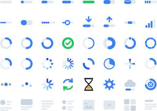 Loading & Preloader Icon Set &mdash; Progress Bars, Spinners, Buffering & Skeleton Loaders