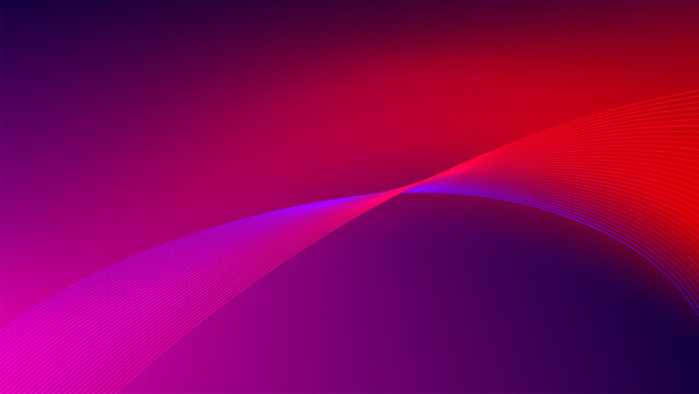 pink red and purple gradient mesh abstract background with wavy lines