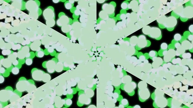 Bright green neon light patterns swirling abstract geometric shapes digital artistic visual. Suitable for digital backgrounds, advertisements, and creative design projects.