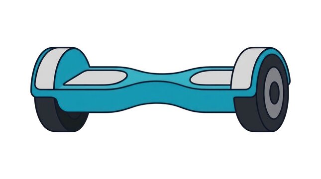 Electric self balancing hoverboard scooter illustration