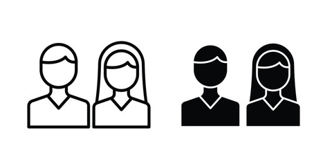 Couple icon flat clipart pack