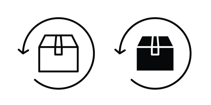Easy returns icon flat clipart pack