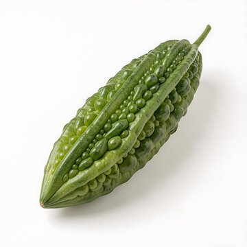 bitter gourd isolated on white
