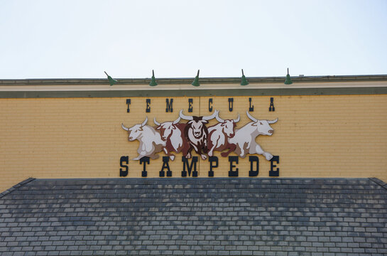 Temecula, CA USA on October 8, 2022. The Temecula Stampede sign at Old Town Temecula.