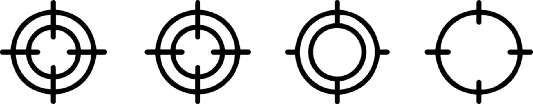 GPS location target pin icon for navigation apps