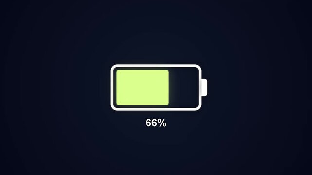 Low battery indicator icon with three percent charge power energy status