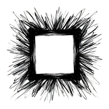 Exploding square particle effect with black lines