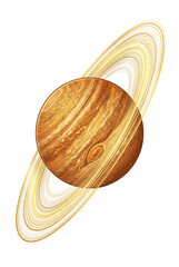  Saturn Sacred Rings Gold Ink © DiDi Studio
