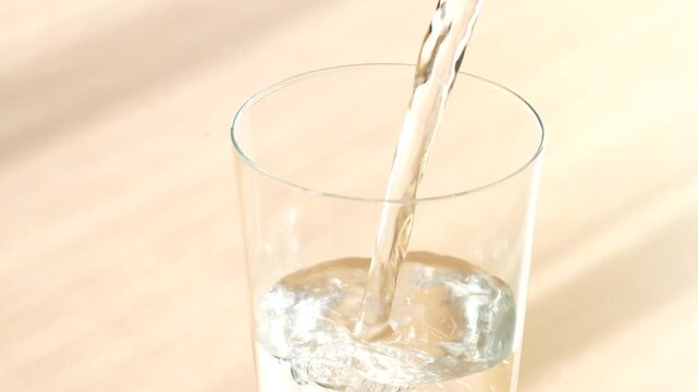 コップに水を注ぐ