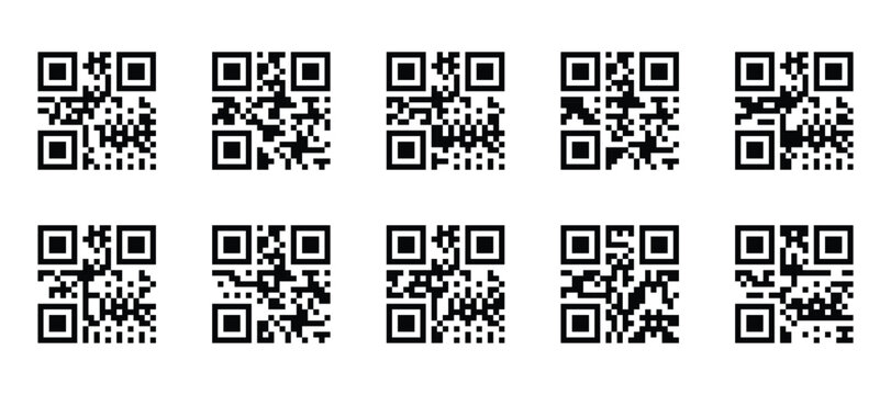 scanable qr code showing number one to ten