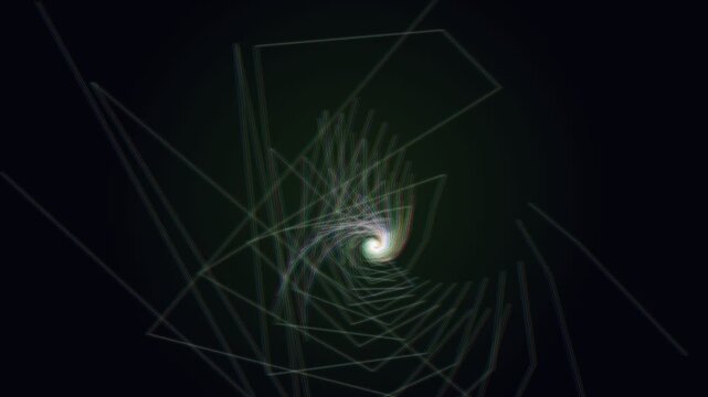 Julia Set Fractal Drifts Through Dark Red Rings And Glowing Lines