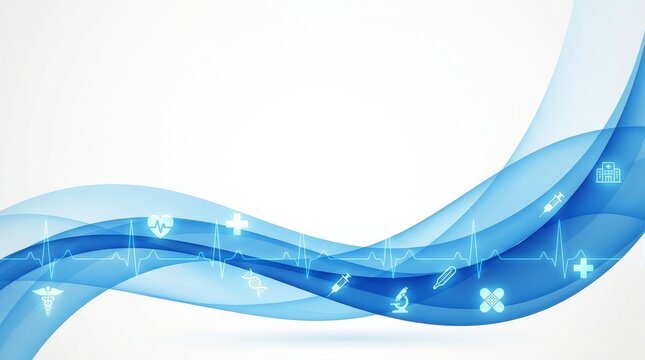 Smooth Blue Wave Abstract Background Design.