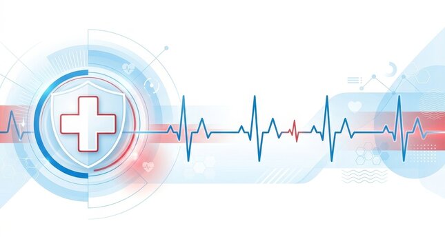 Modern Medical Healthcare Technology Background Design.