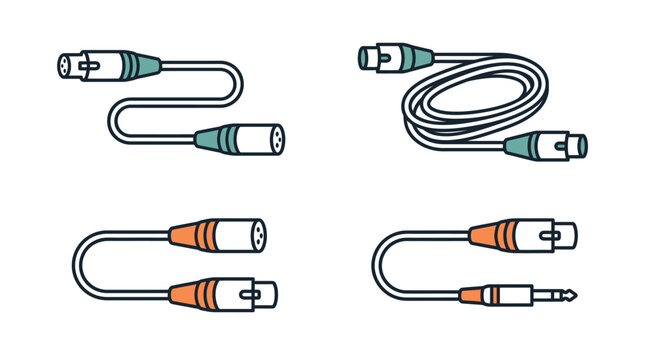 Audio Cables and Connectors: XLR, TRS, and Adapter Set