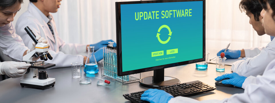 Software update on computer for brisk version of device software upgrade