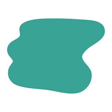 Teal Freeform Organic Shape