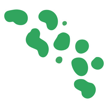 Green Organic Blob Dots