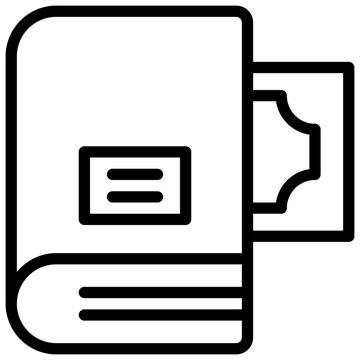 money profit work book knowledge simple line icon