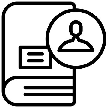 personal people book knowledge simple line icon