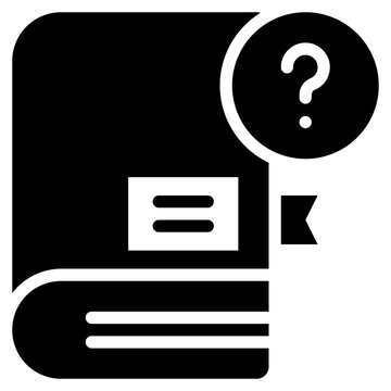 information query question book knowledge education solid glyph icon