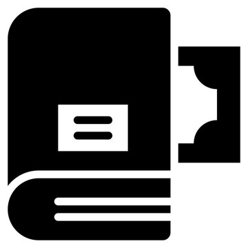 money profit work book knowledge solid glyph icon