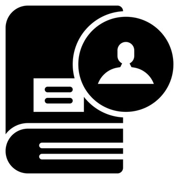 personal people book knowledge solid glyph icon