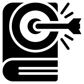 success target how book knowledge solid glyph icon