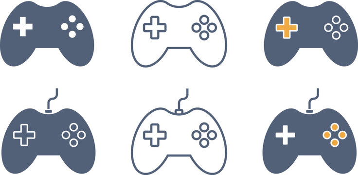ゲームのコントローラーの素材セット