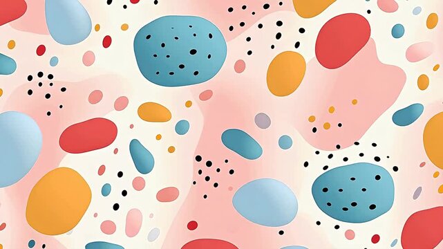 Digital retro hand drawn terrazzo pattern texture background